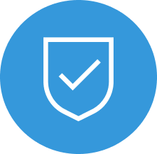 Sicherheit Icon Blau